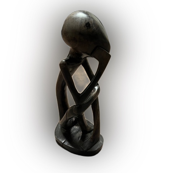 Wooden figure - the thinker - african style - Picture 3 of 12